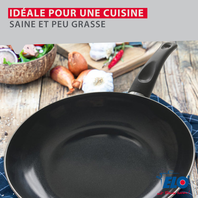 Set Poêle 24 cm céramique sans PFAS et couvercle Elo Prima Cucina