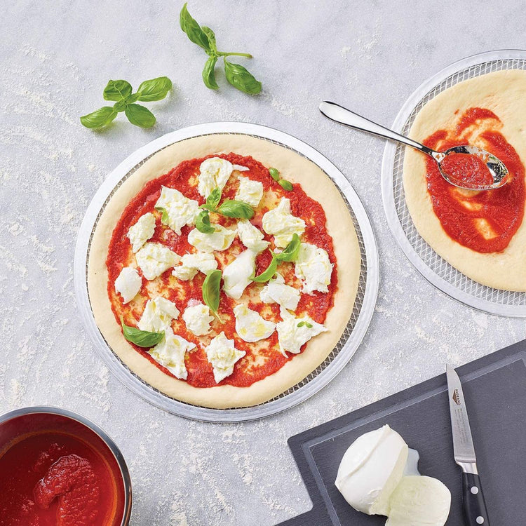 Lot de 2 plaques à pizza surgelée perforées en alu 33 cm FM Professional