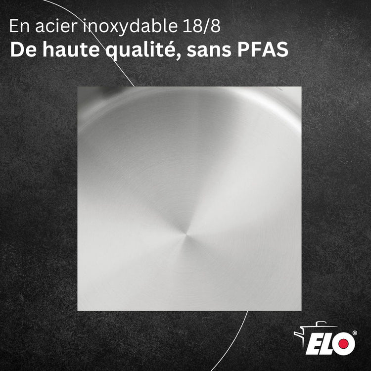 Sauteuse 20 cm en acier inoxydable 18/8 Elo Profi Cuisine