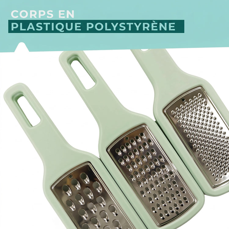 Lot de 3 râpes à légume manuel Fackelmann OCEAN