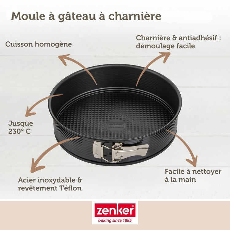 Set de 4 ustensiles de pâtisserie moule à gâteaux 2 bols et spatule Black metallic Black mettallic Zenker Black mettallic