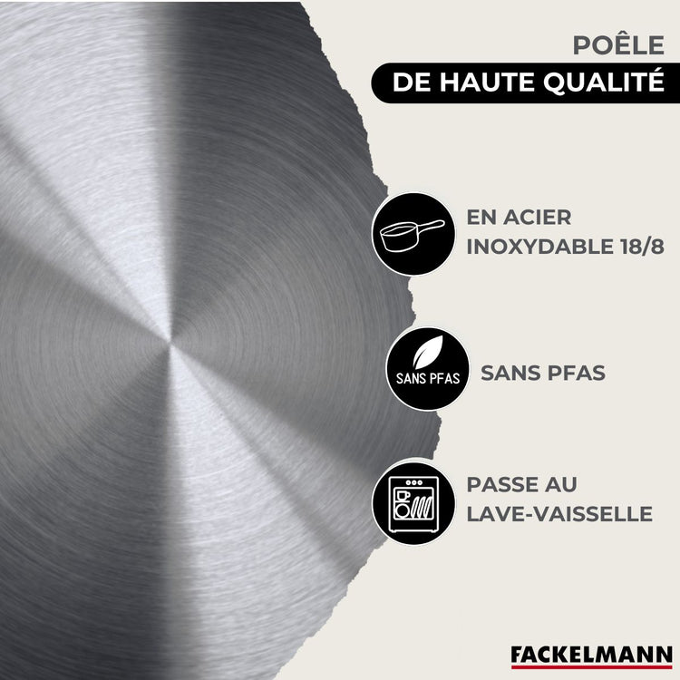 Poêle en inox 24 cm Fackelmann Eterna