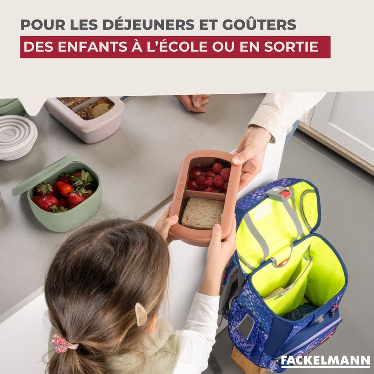 Lot de 4 lunch box 1L avec 3 boites à sauce Fackelmann Storage