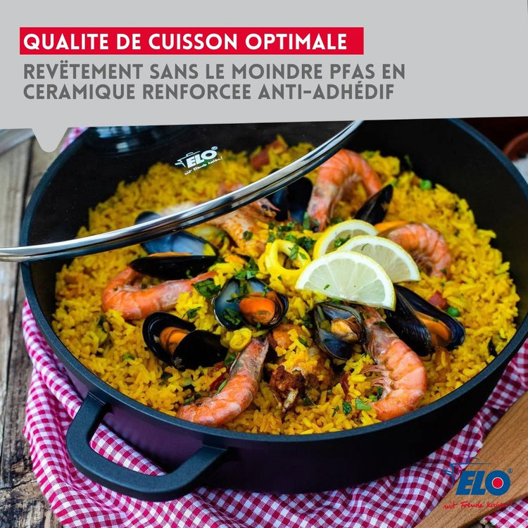 Set de 3 faitouts avec couvercles en verre 16 cm 20 cm et 24 cm Elo Alucast