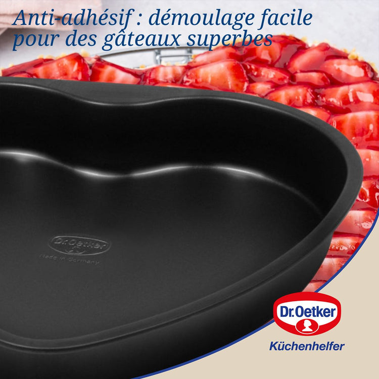Lot de 2 moules à gâteaux 24/24 cm en acier Dr oetker Tradition