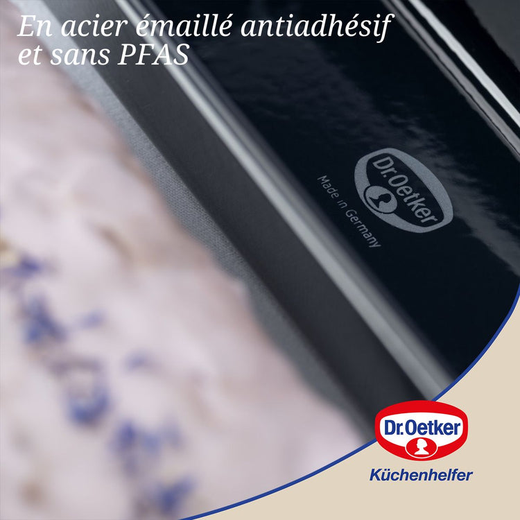 Lot de 2 moules à gâteaux 30/30 cm en acier émaillé Dr Oetker Back-Liebe