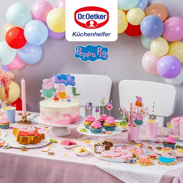 Ensemble de 24 décorations de gâteau d’anniversaire Dr. Oetker Peppa Pig