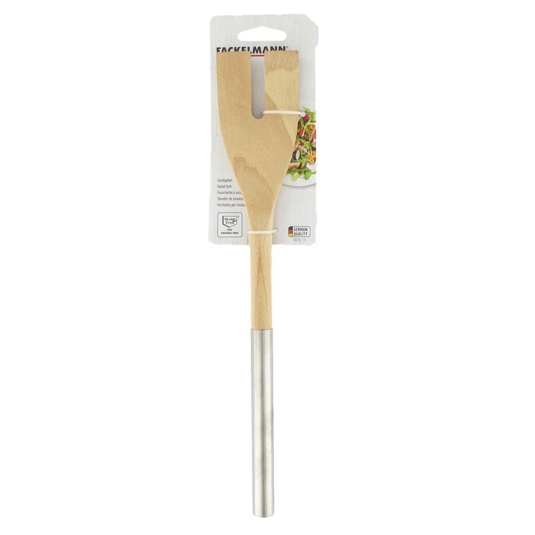 Set de 2 ustensiles de cuisine couverts à salade bois Fackelmann Boisselerie