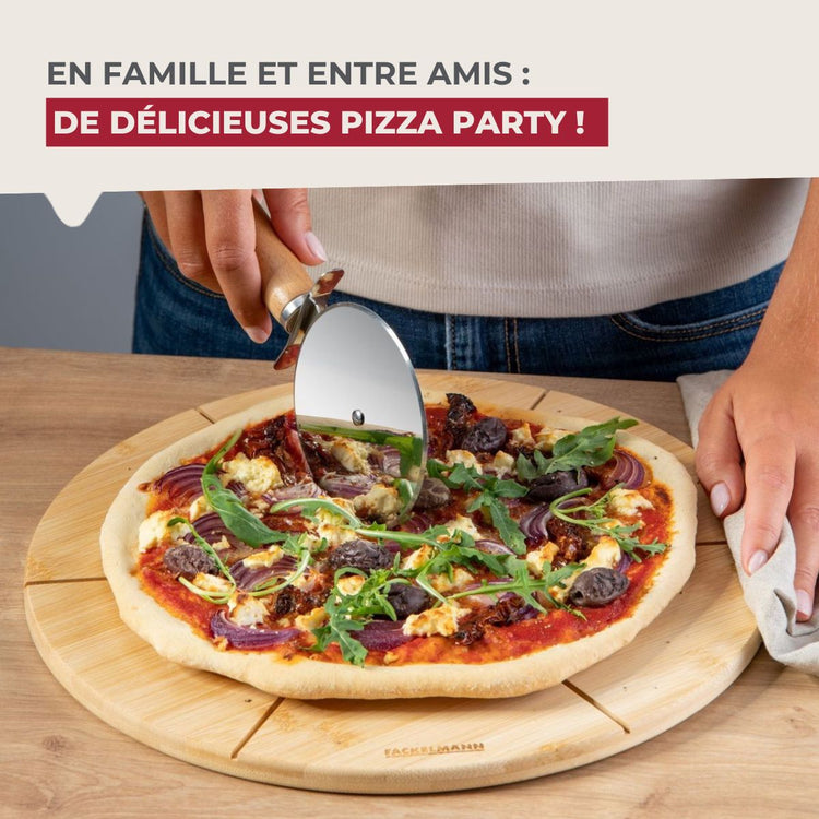 Set de 2 planches à pizza en bois Fackelmann Boisselerie