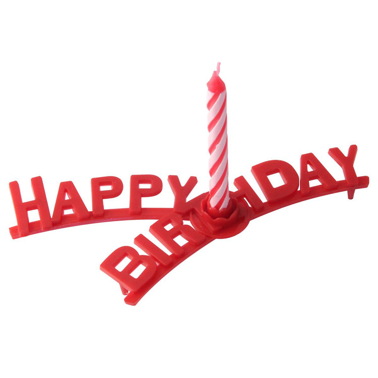 Lot de 2 bougies d'anniversaire avec support anniversaire Fackelmann Rio party