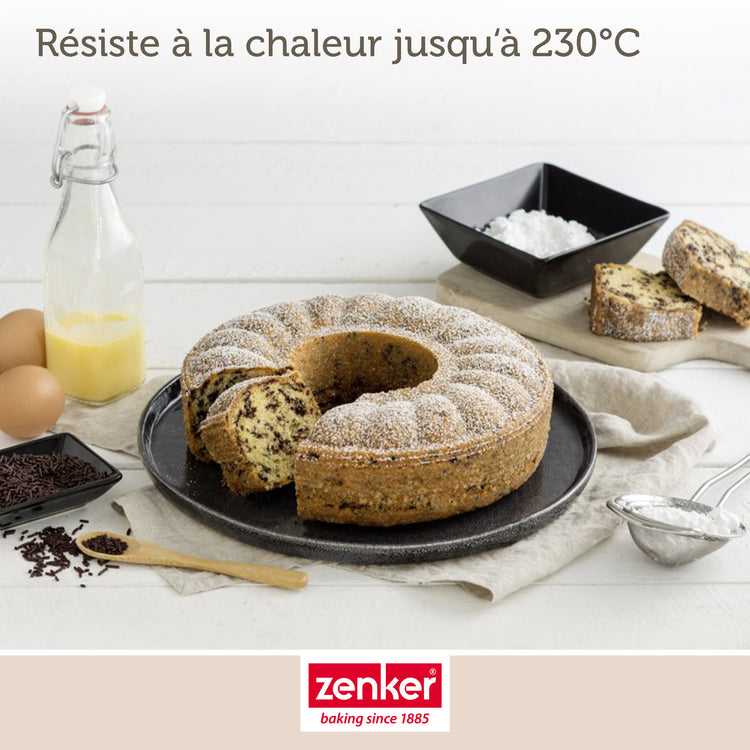 Lot de 2 moules à gâteaux 24/24 cm en acier Black metallic Black mettallic Zenker Black mettallic
