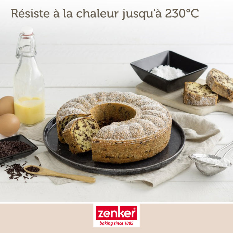 Lot de 2 moules à gâteaux 28/28/6,5 cm en acier Black metallic Black mettallic Zenker Black mettallic