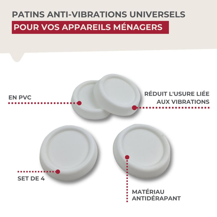 Set de 4 Patins Anti-Vibration Fackelmann Basic