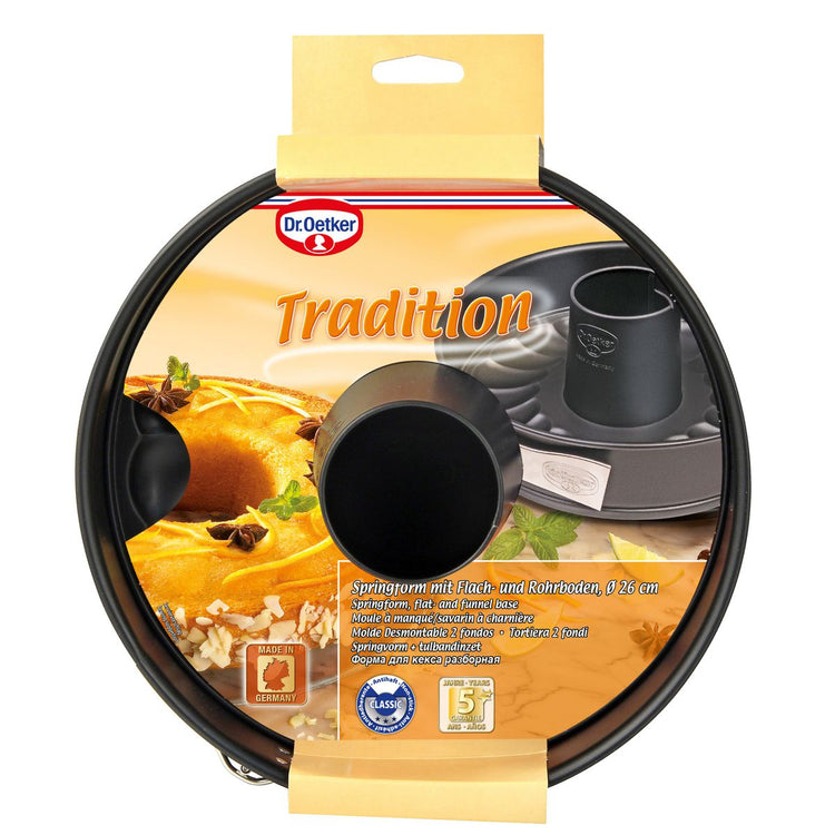 Moule à manqué et à savarin double fond 26 cm Dr.Oetker Tradition