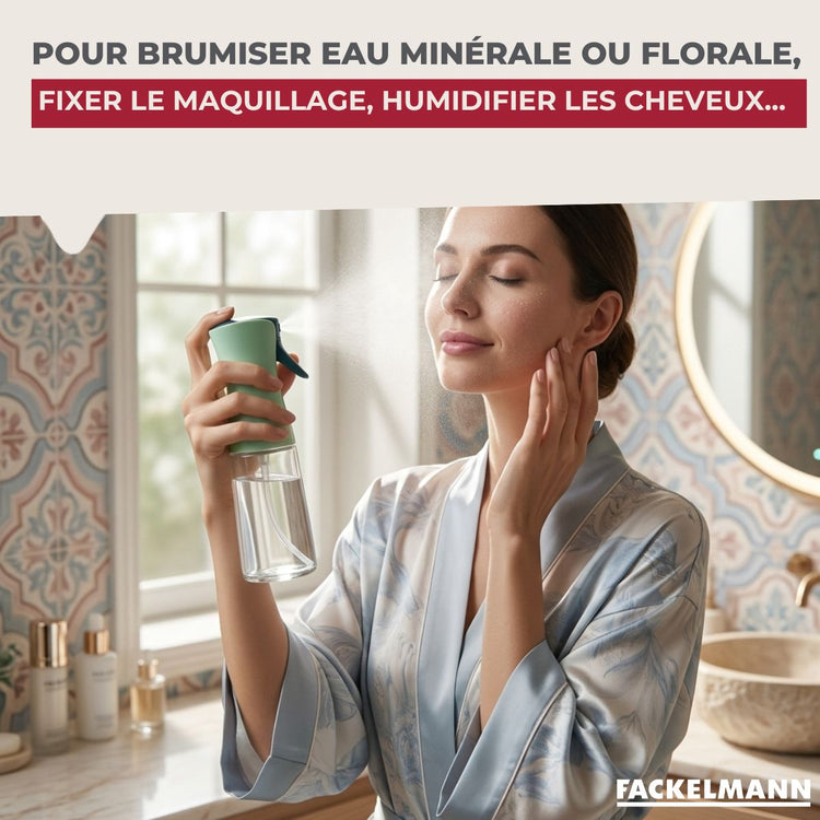 Vaporisateur rechargeable multifonctions en verre Fackelmann Océan