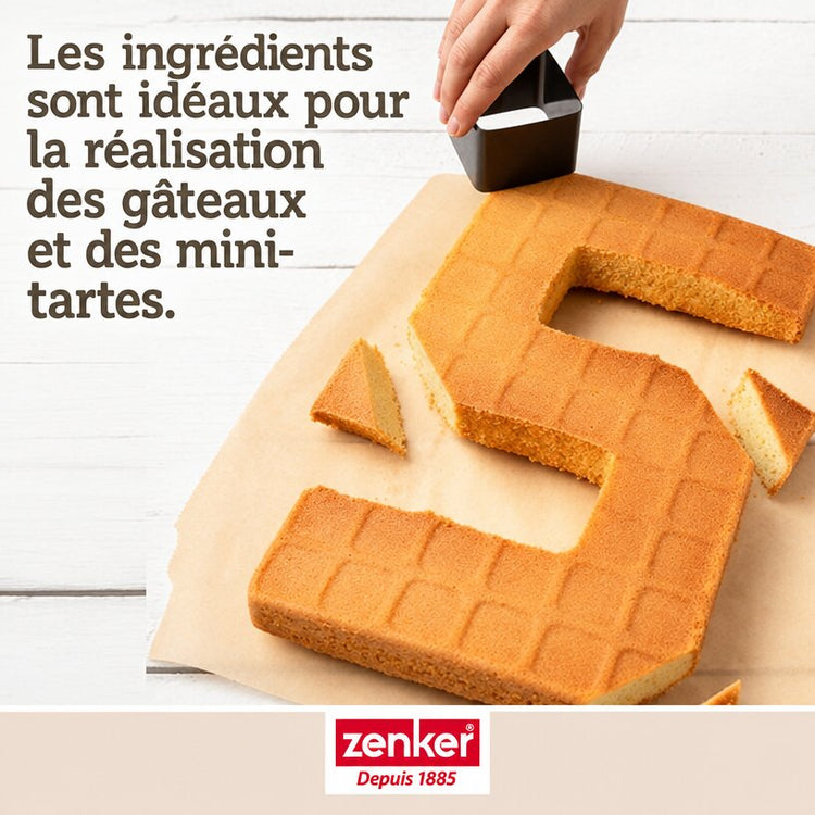 Moule à gâteau chiffres et lettres sans PFAS, set de 9 pièces Zenker