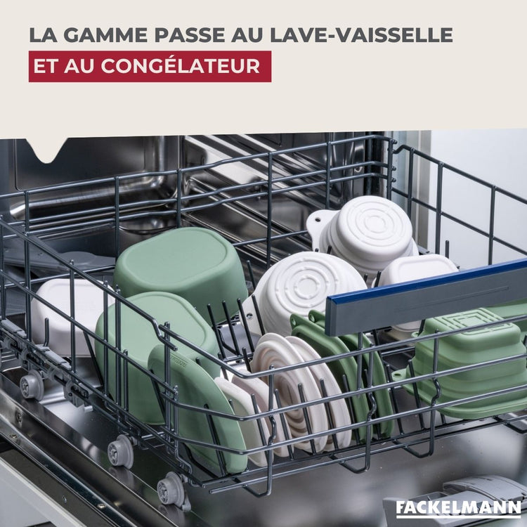 Lot de 2 boîtes à snacks 13 cl avec 3 boîtes à sauce Fackelmann Storage