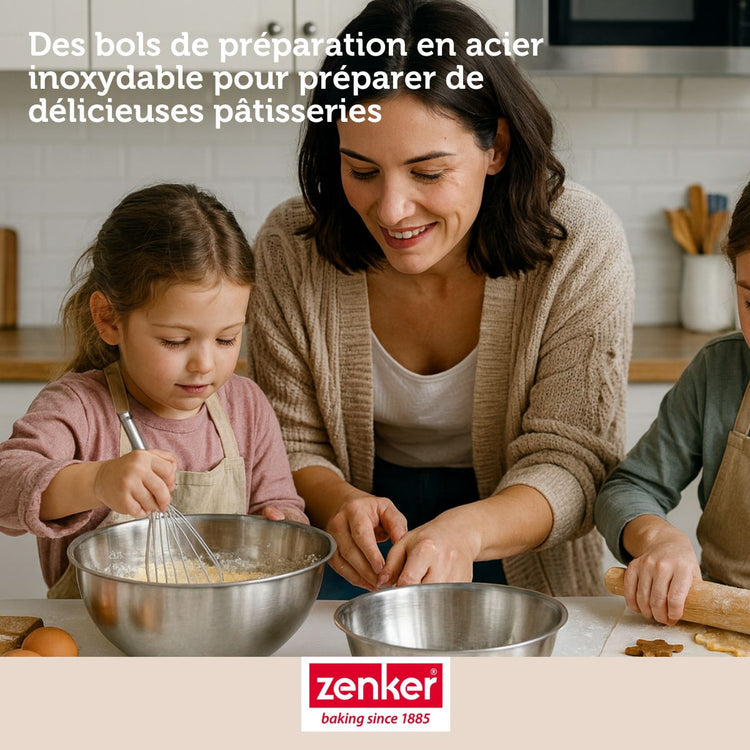 Set de 4 ustensiles de pâtisserie moule à gâteaux bols et spatule Spécial crountries Spécial crountries Zenker Spécial crountries
