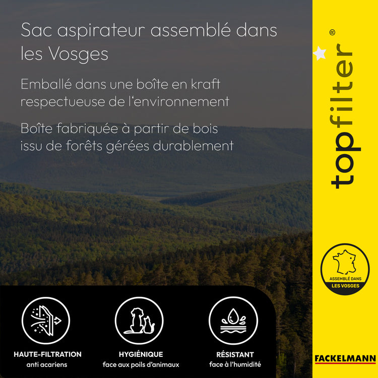 Lot de 4 packs de 4 sacs aspirateur Bluesky TopFilter Premium