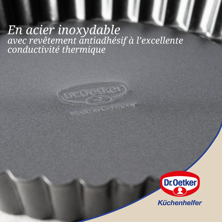 Set de 2 moules à tarte renversée 22 cm et 28 cm Dr Oetker tradition