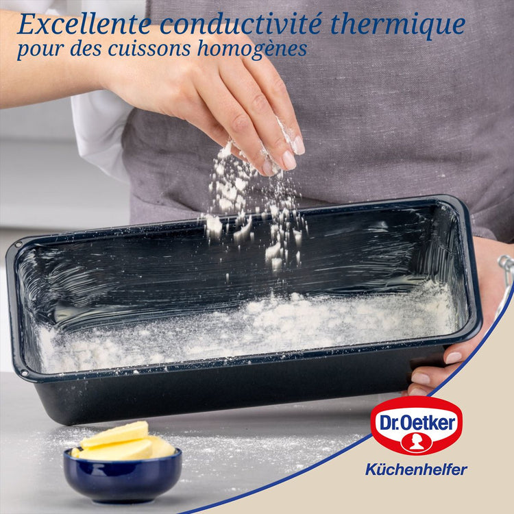 Lot de 2 moules à gâteaux 35/35 cm en acier Dr Oetker Back-Liebe