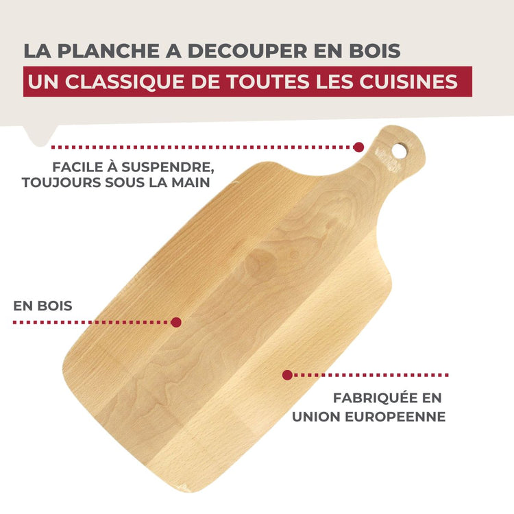 Ensemble de 2 Planches à découper en bois 38 x 18 cm Fackelmann Wood Edition