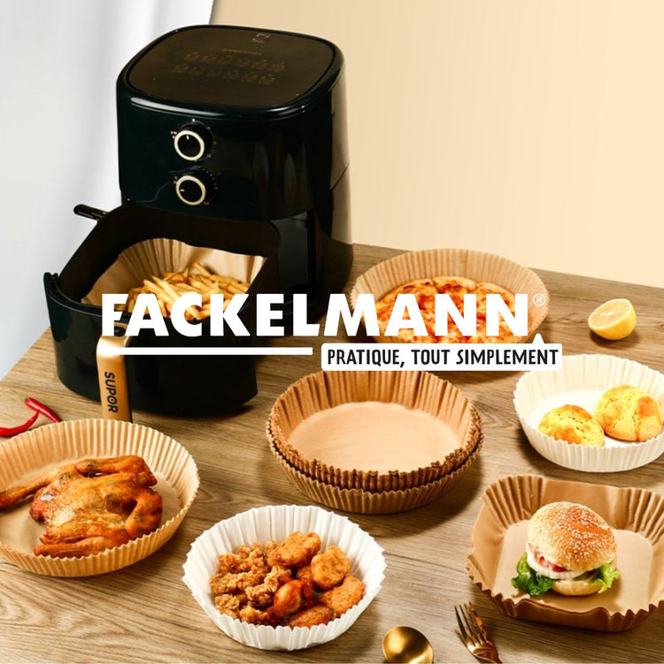 Lot de 4 moules en papier air fryer 20/20/20/20 cm en papier Fackelmann Moules Air Fryer