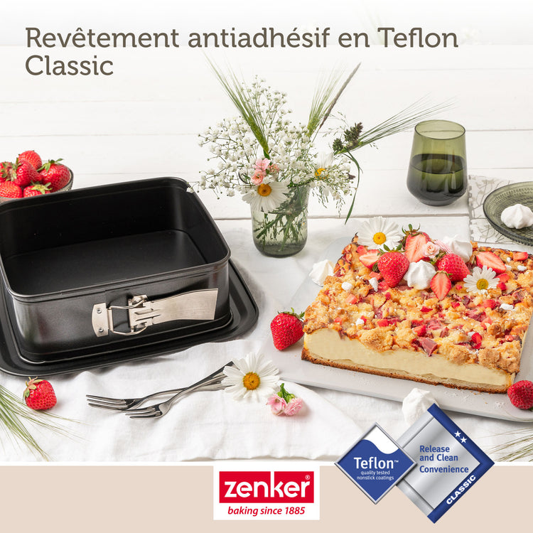 Lot de 2 moules à gâteaux 23/23 cm en acier Zenker Bake Click and Go