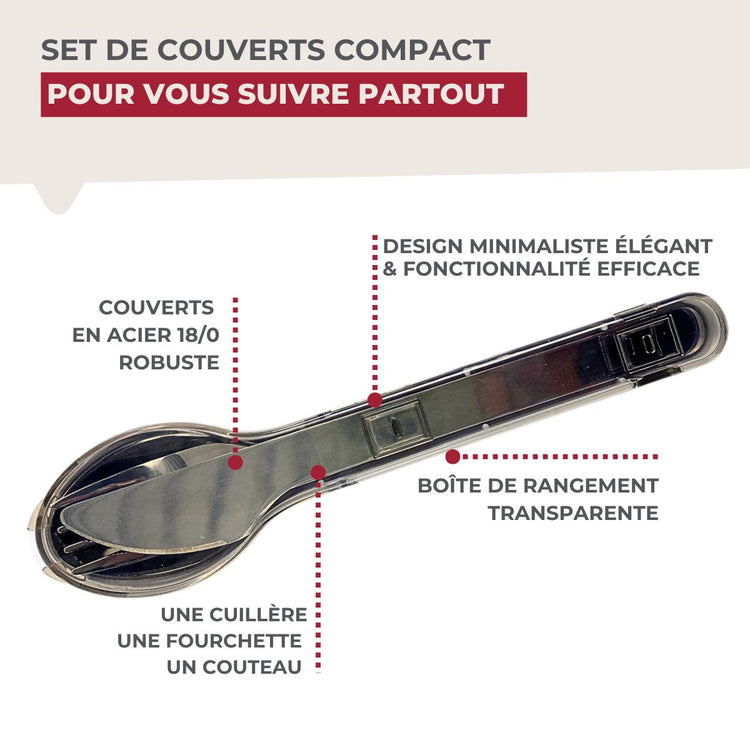 Boîte de 3 couverts réemployables Fackelmann Move