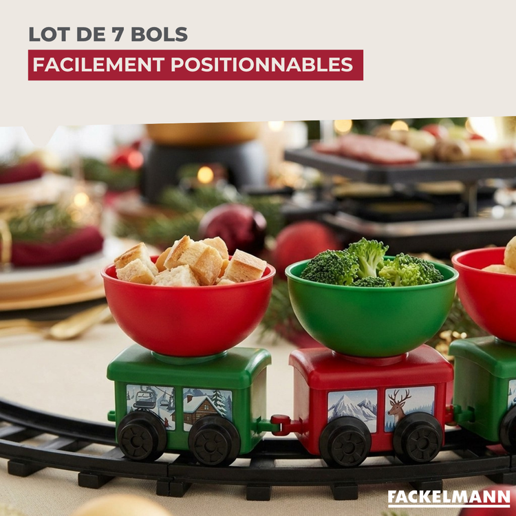 Décoration de Noël Train de table pour apéritif, fondue savoyarde Fackelmann