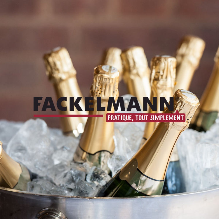 Lot de 2 pochettes cadeau pour bouteille de vin ou de champagne Fackelmann