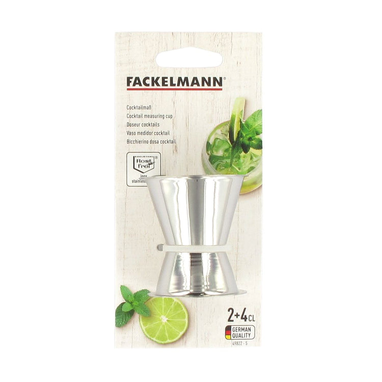Set Shaker à cocktails en inox 400 ml et Doseur à alcool 2 cl et 4 cl Fackelmann Bar Concept