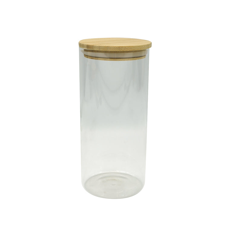 Set de 4 boîtes de conservation en verre avec couvercle en Bambou Fackelmann Eco Friendly