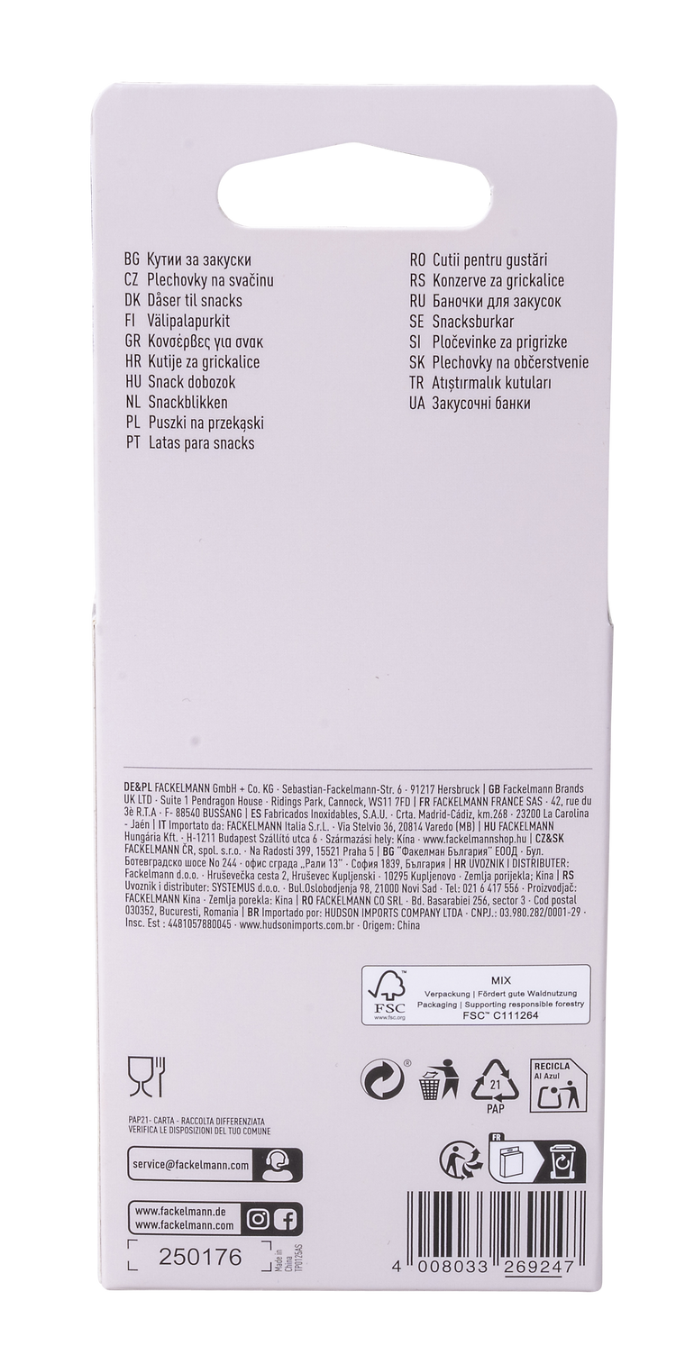 Set de 3 boîtes carrées à sauce ou épices Fackelmann Storage