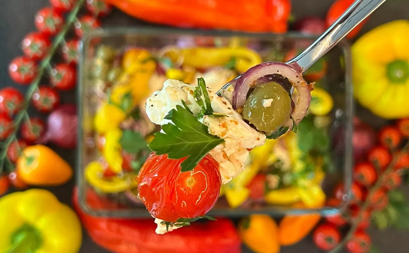 La recette de la feta aux légumes