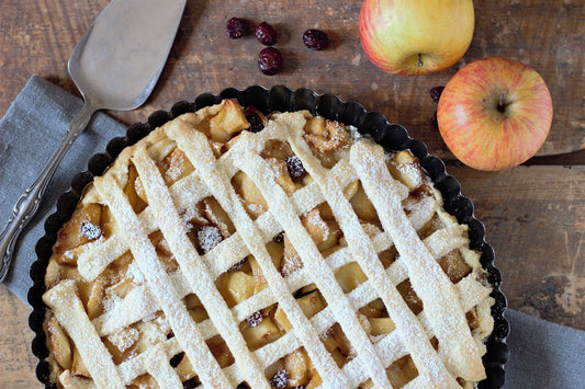 La recette de la tarte à la pomme et aux raisins