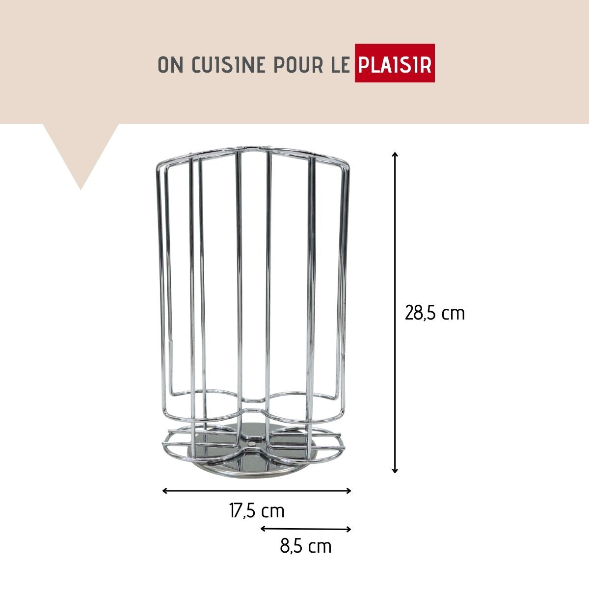 Porte capsules Tassimo rotatif Fackelmann Petit Déjeuner 