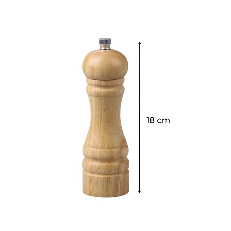 Ensemble de 2 Moulins à poivre manuel couleur bois 18 cm FM Professional Divers