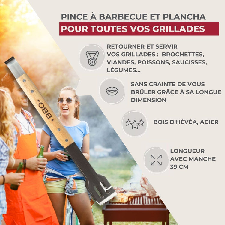 Set de 2 ustensiles de cuisine pince cuisson viande Fackelmann Barbecue