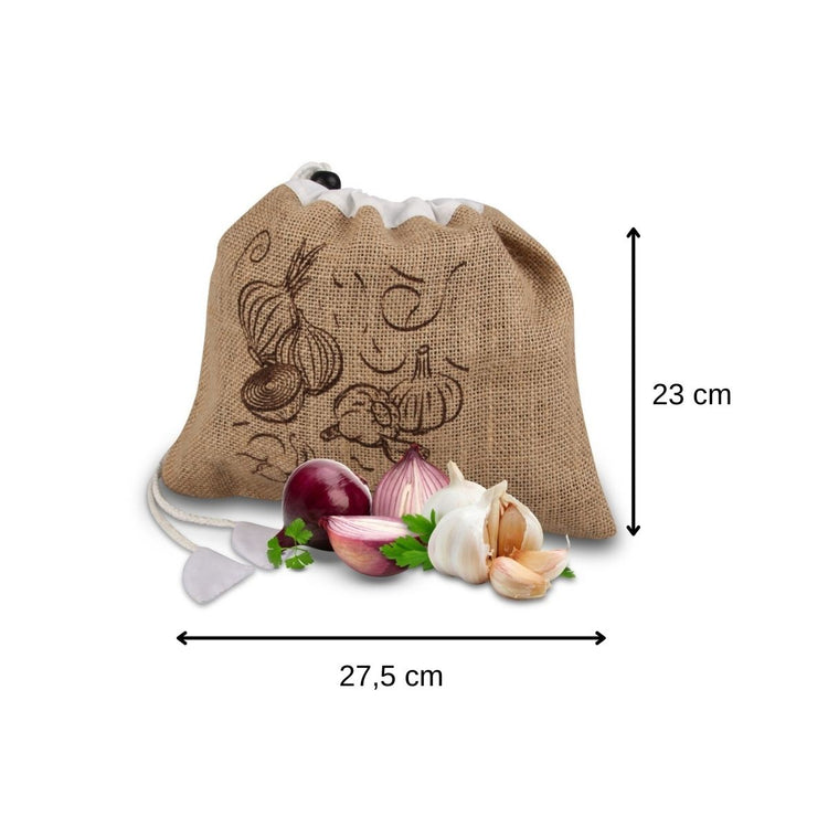 Lot de 2 sacs à légumes réutilisables avec 2 ustensiles de cuisine Fackelmann Nature