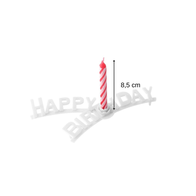 Lot de 2 bougies d'anniversaire avec support anniversaire Fackelmann Rio party