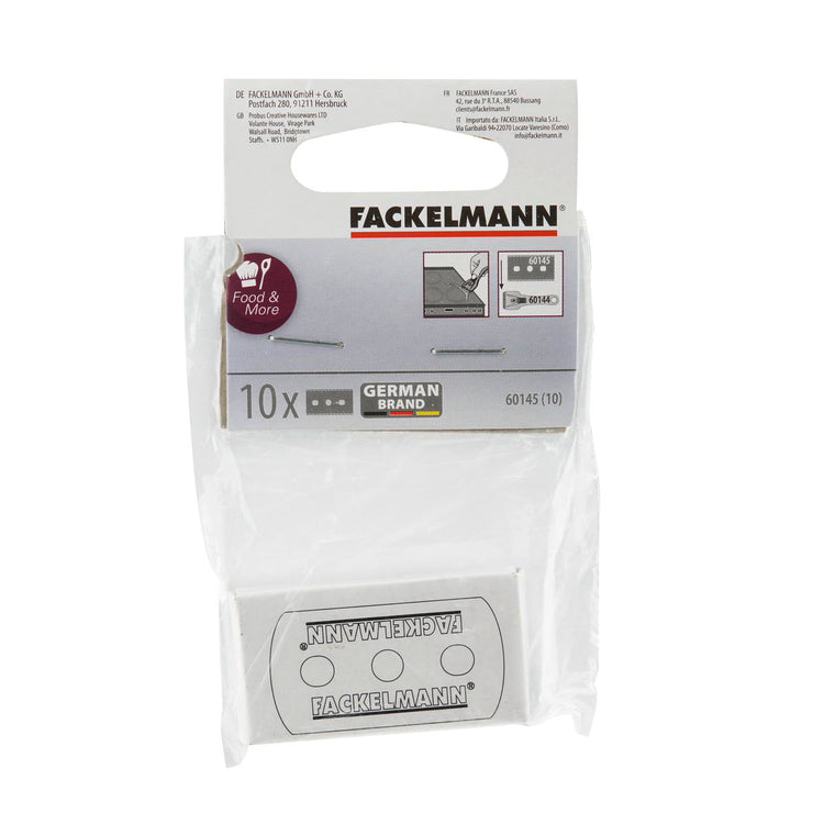 Racloir à plancha avec 2 lames inox dimensions 4,4 x 2,2 cm lot de 2 outils de cuisine pratiques Fackelmann Tecno