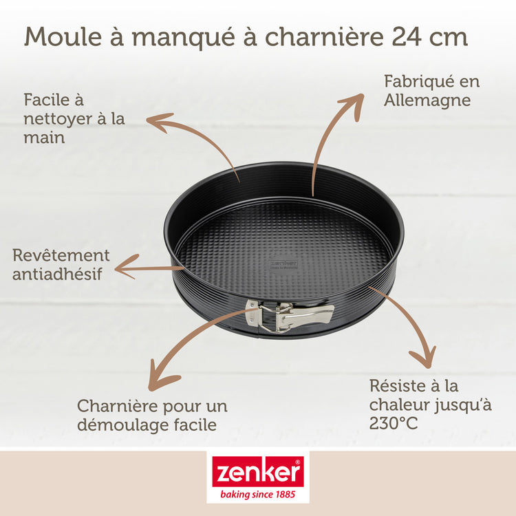 Ensemble de 2 Moules à manqué à charnière 24 cm Zenker Black Metallic