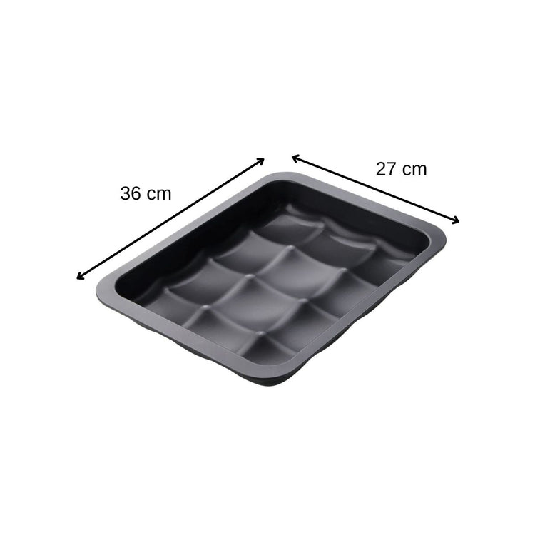 Lot de 2 moules à gâteaux 36/27/5 cm en acier Black metallic Black mettallic Zenker  Black mettallic