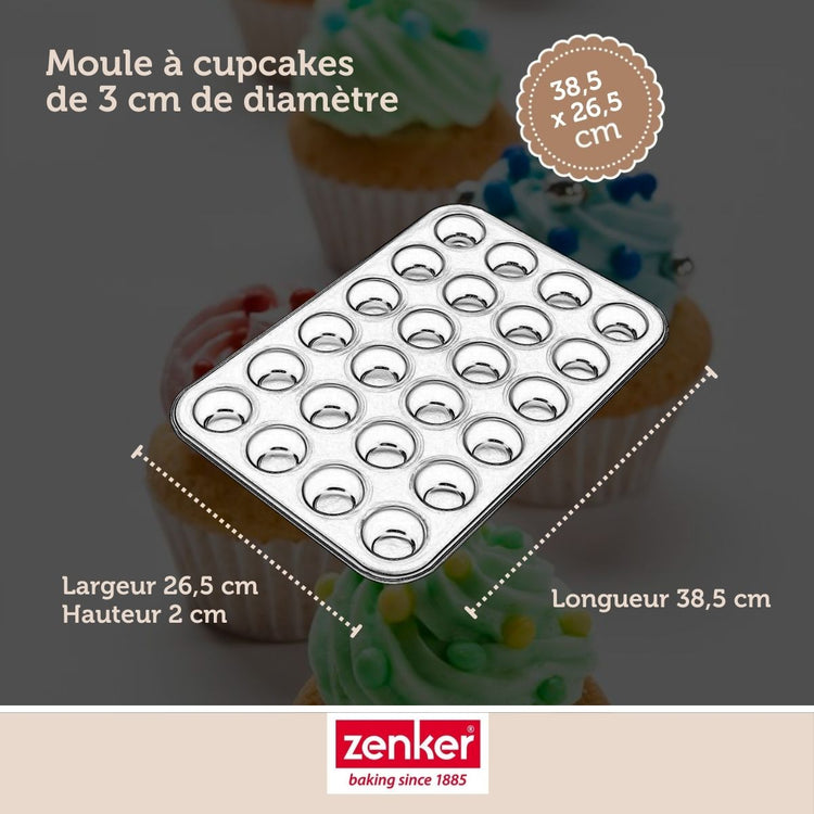 Lot de 2 moules à gâteaux 38,5/26,5 cm en acier Black metallic Black mettallic Zenker  Black mettallic