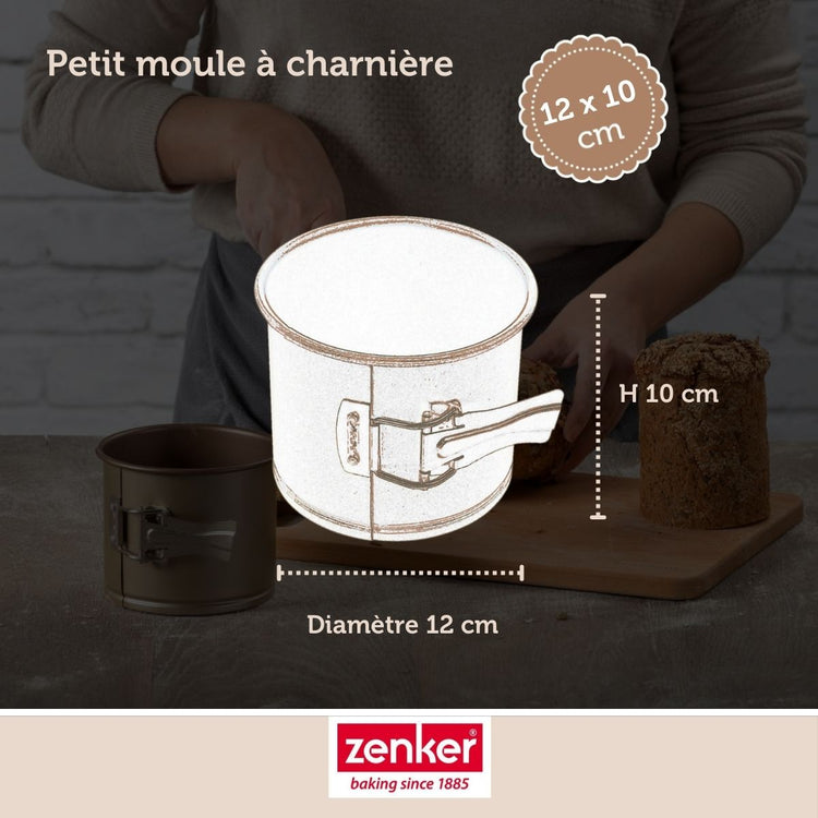 Lot de 2 moules à gâteaux 12 cm en acier Zenker Mojave Gold