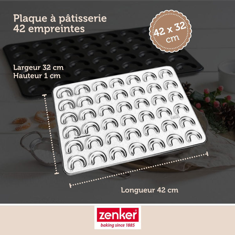 Lot de 2 plaques pâtisserie 42/32 cm en acier Spécial créative Spécial créative Zenker  Spécial créative