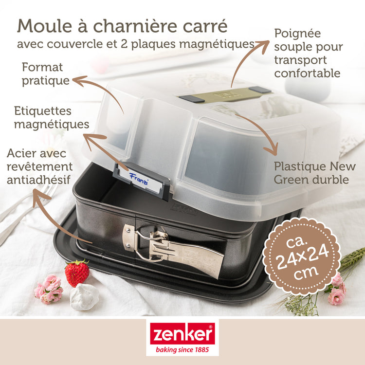 Lot de 2 moules à gâteaux 23/23 cm en acier Zenker Bake Click and Go