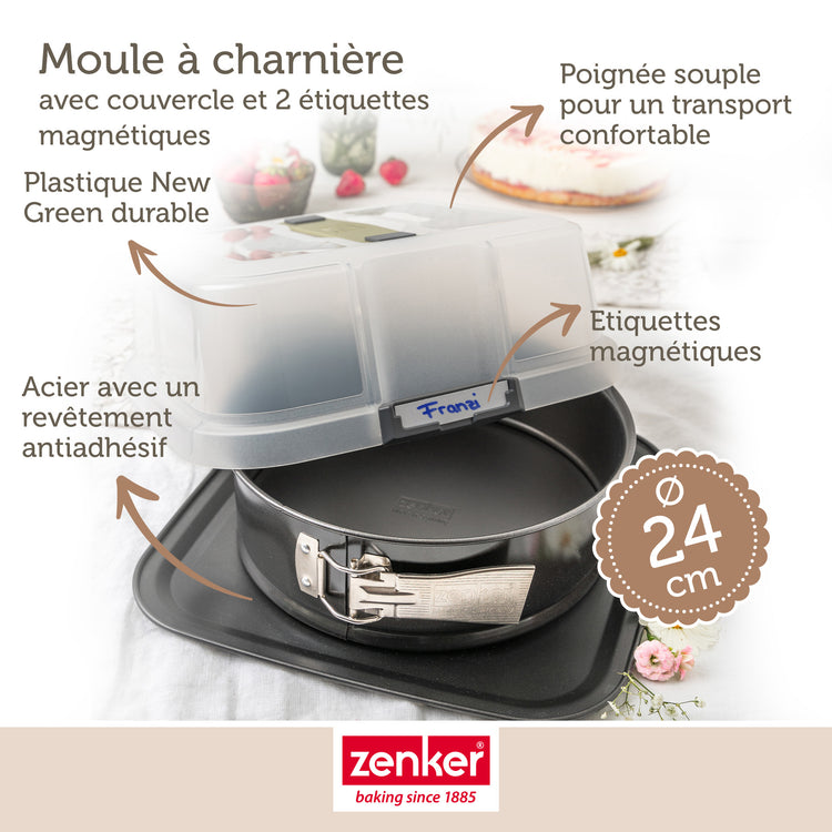 Lot de 2 moules à gâteaux 23 cm en acier Zenker Bake Click and Go