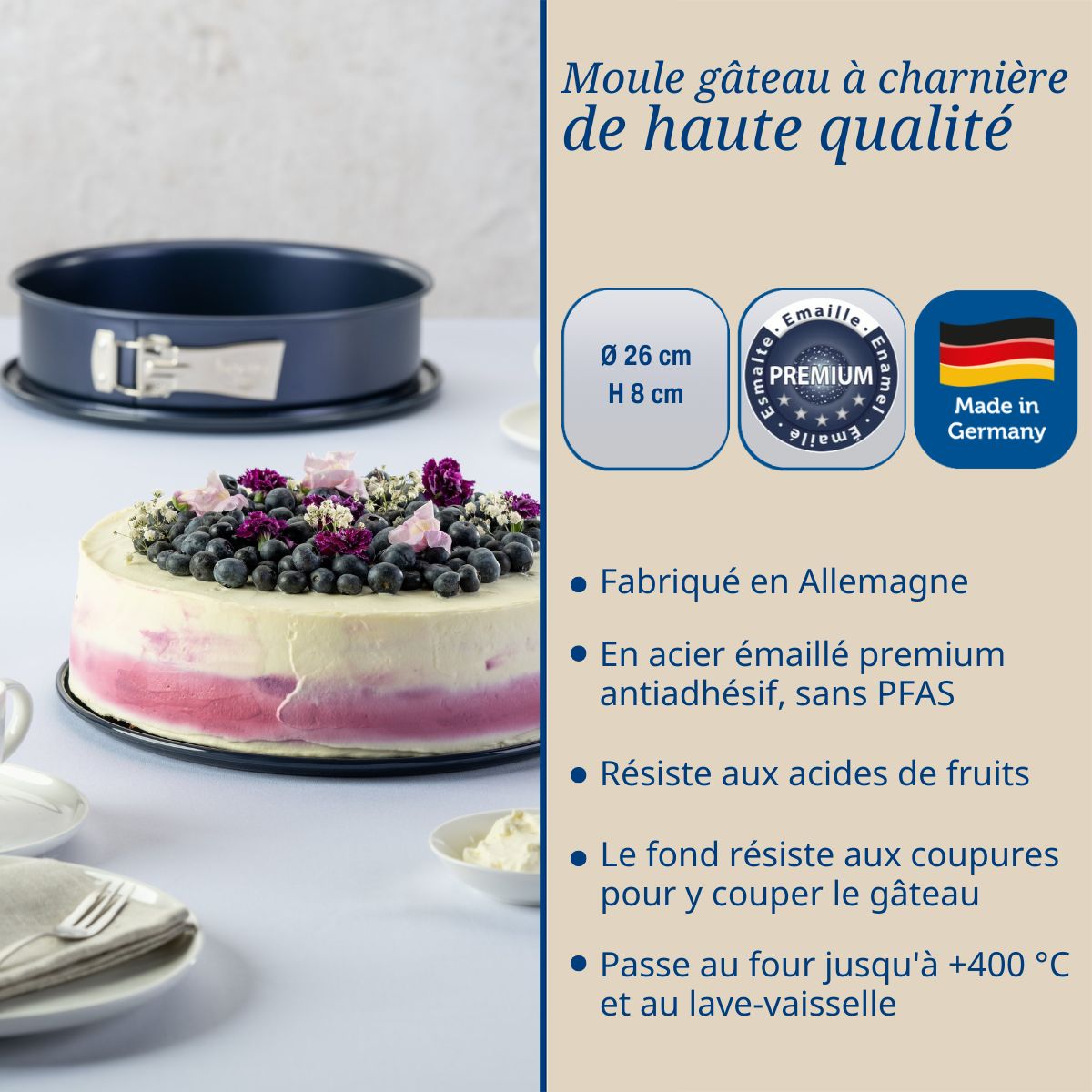Moule à manqué à charnière 26 cm Dr.Oetker Back Liebe